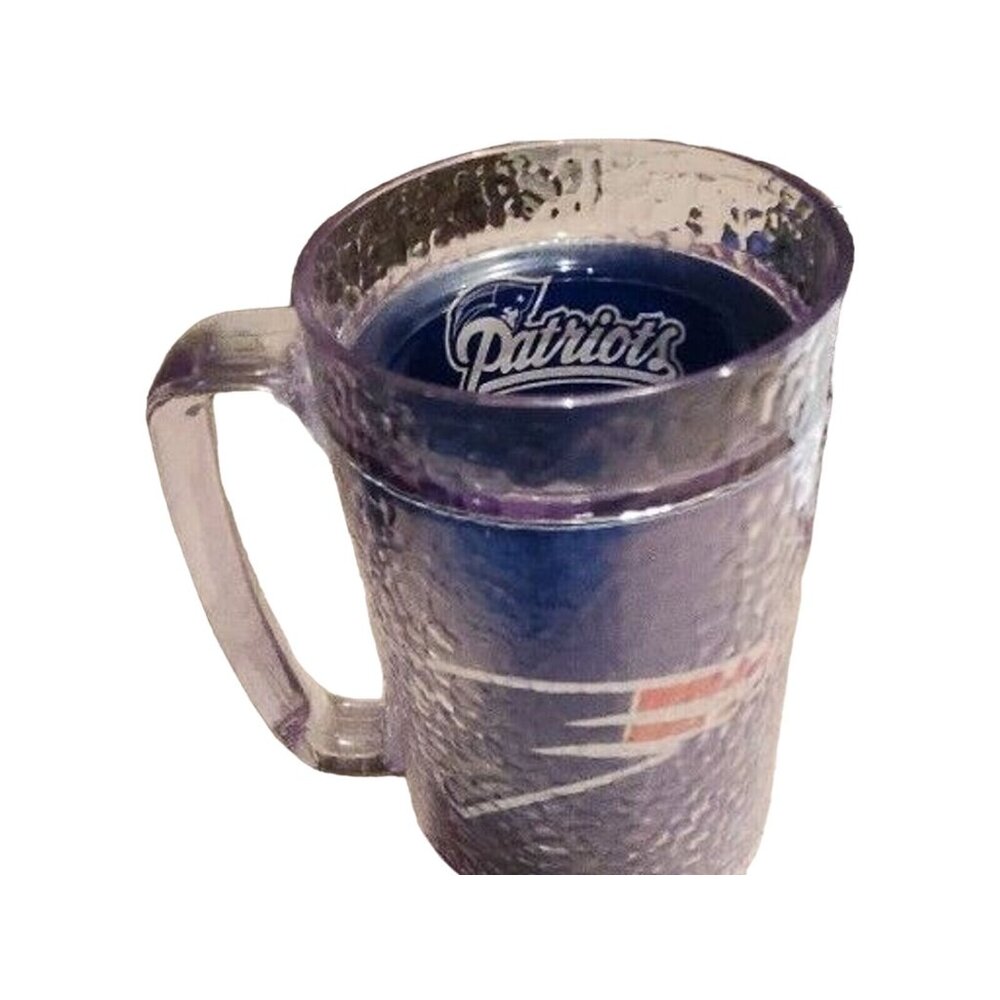 Patriots Mug Glass New England  Football NFL  Freezer Mug